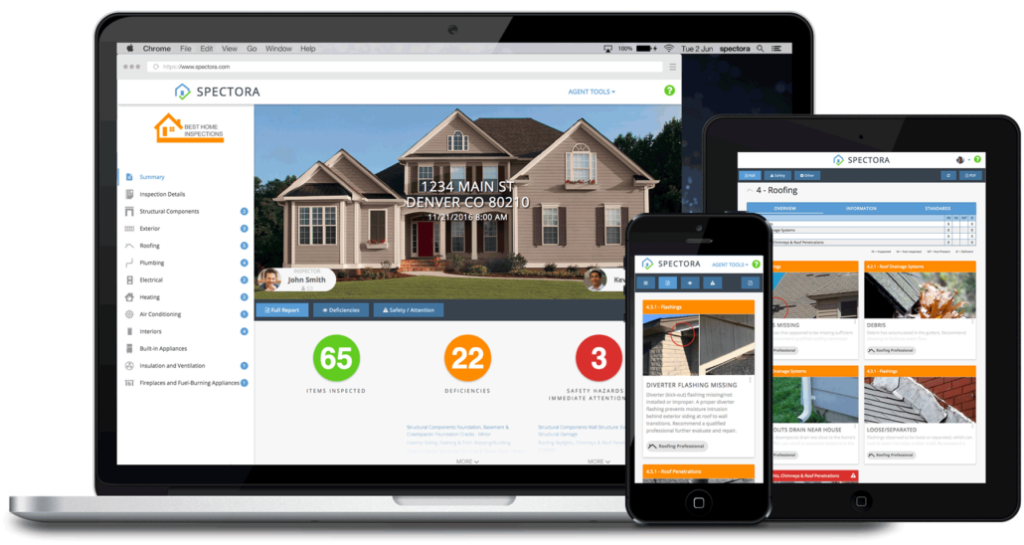 Real estate agents can view your report on desktop, tablet, and phone. home inspections